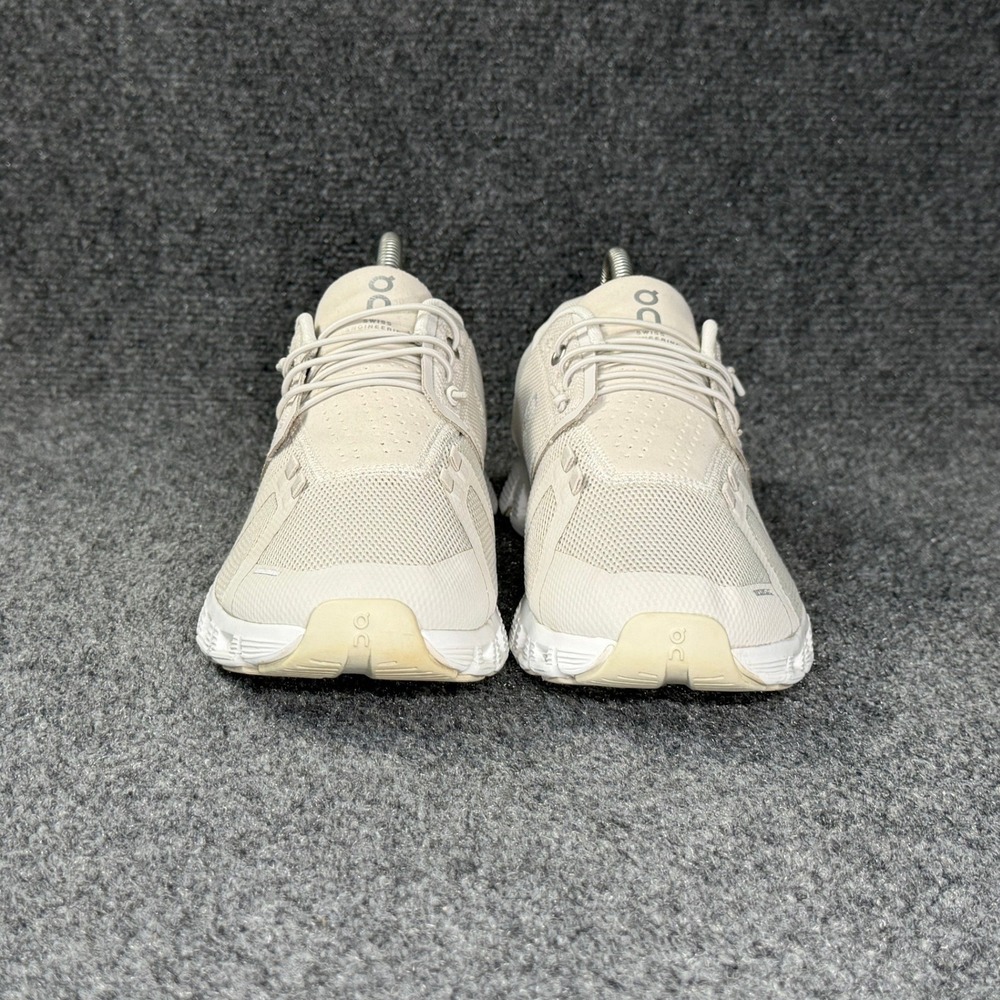 On Running Cloud 5 Shoes Women's 9.5 Pearl White Cream Athletic Training Sneaker - Picture 2 of 12